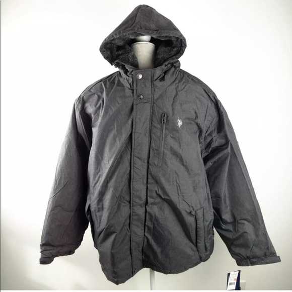 us polo assn hooded windbreaker
